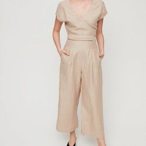 Wilfred Brax Short-Sleeve Wide-Leg Jumpsuit